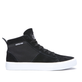 Tenis Altos Supra STACKS MID Hombre Negras/Negras/Blancas (MX-90315)